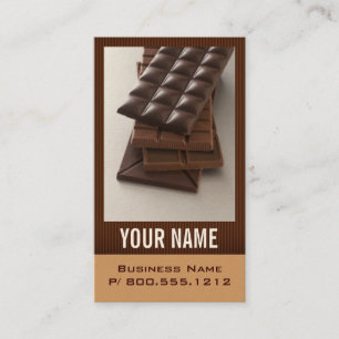Cartões de visitas do amante do chocolate