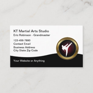 Cartões de visitas do Amo de Artes Marciais Clássi