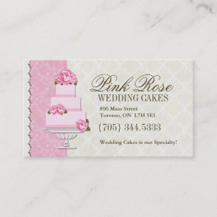 Cartões de visitas do artista do bolo de casament