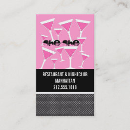 Cartões de visitas do barman