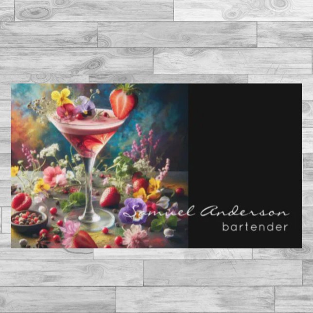 Cartões de visitas do barman (Criador carregado)