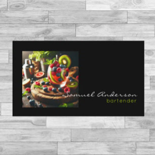 Cartões de visitas do barman