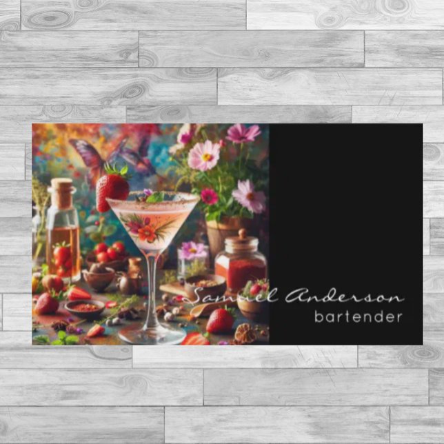 Cartões de visitas do barman (Criador carregado)