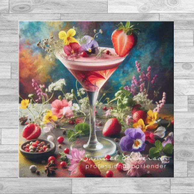 Cartões de visitas do barman (Criador carregado)