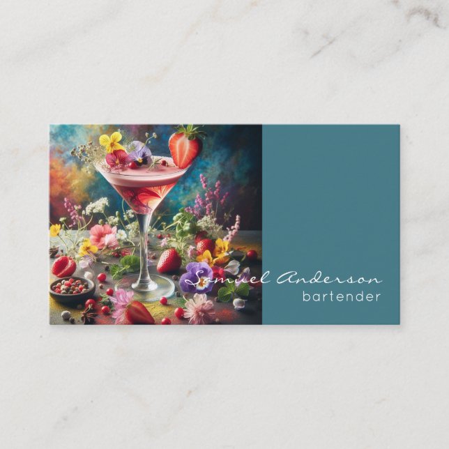 Cartões de visitas do barman (Frente)