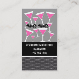 Cartões de visitas do barman