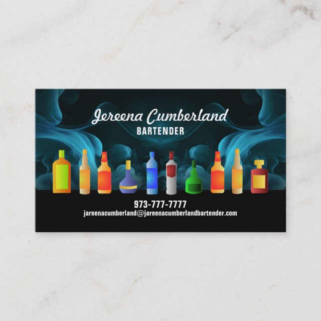 Cartões de visitas do Bartender Slogans (Frente)