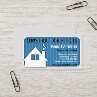 Cartões de visitas do Blueprint Professional Archi