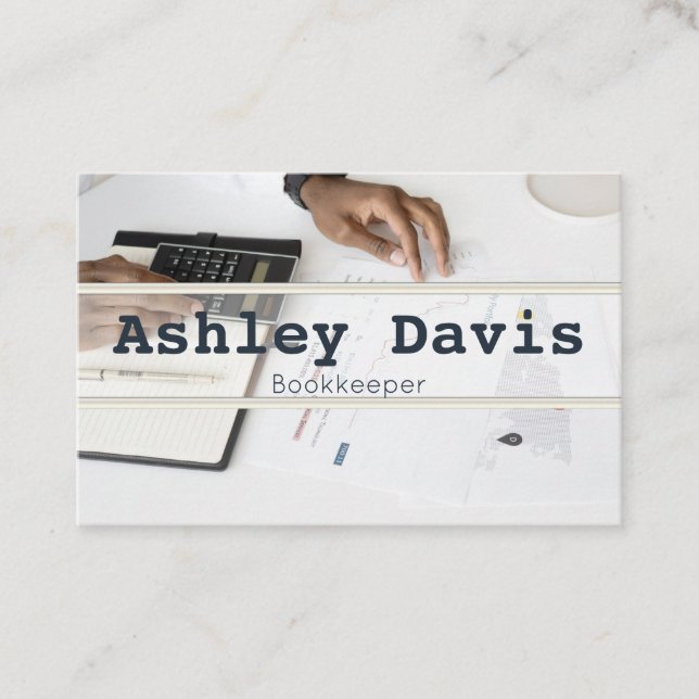 Cartões de visitas do Bookkeeper (Frente)