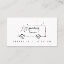 Cartões de visitas do caminhão da comida