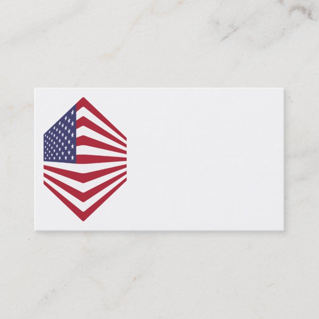 Cartões de visitas do canto do sinalizador dos EUA (Frente)