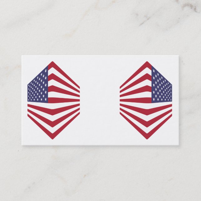 Cartões de visitas do canto do sinalizador dos EUA (Frente)