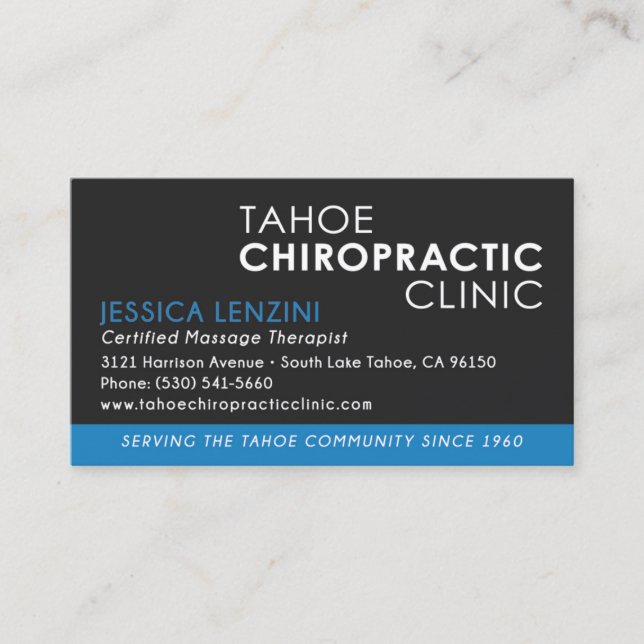 Cartões de visitas do Chiropractor - JL personaliz (Frente)