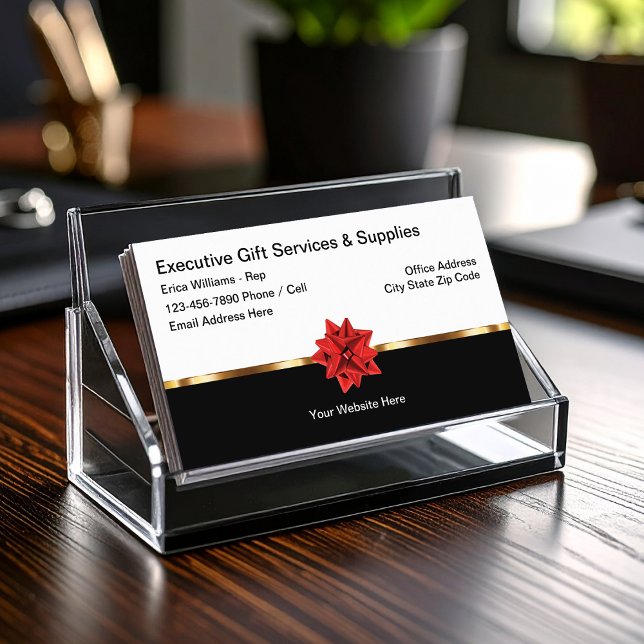 Cartões de visitas do Classy Executive Gift Servic (Criador carregado)