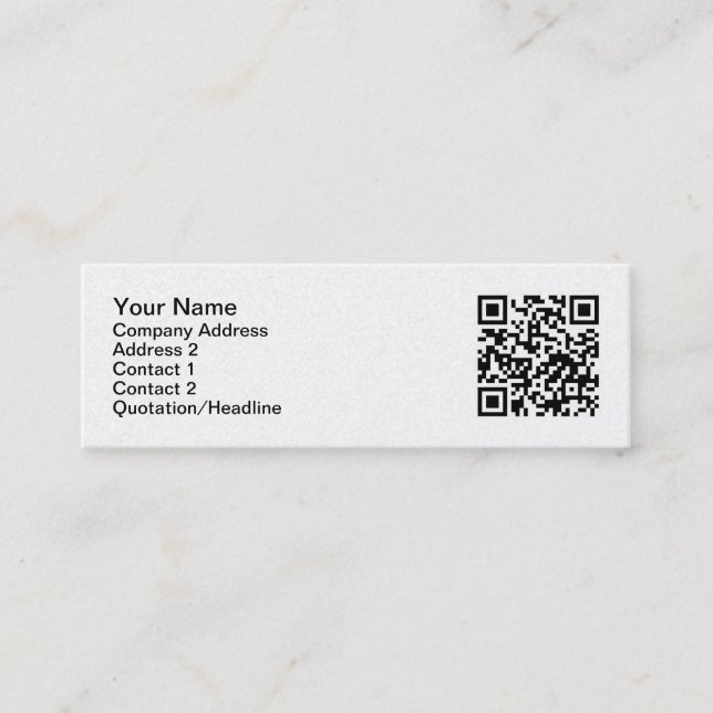 Cartões de visitas do código de QR (Frente)