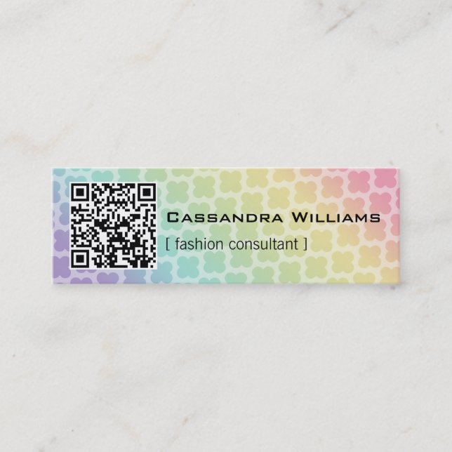 Cartões de visitas do CÓDIGO de Quatrefoil QR do (Frente)