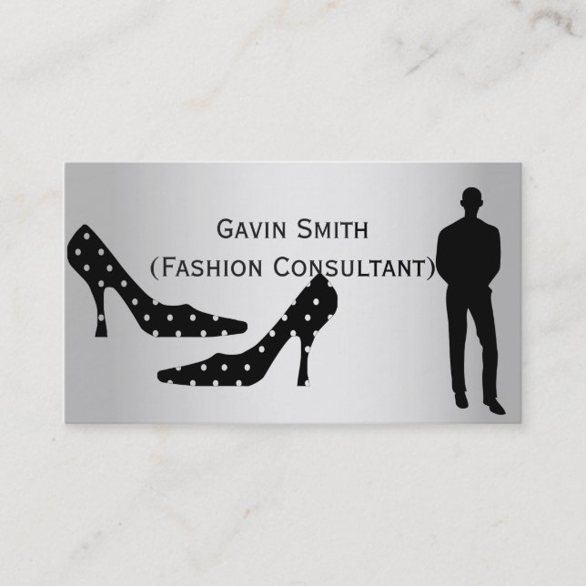 Cartões de visitas do consultor de moda Silver (Frente)