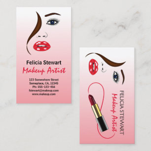Cartões de visitas do Cosmetologist do maquilhado