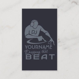 Cartões de visitas do costume do DJ
