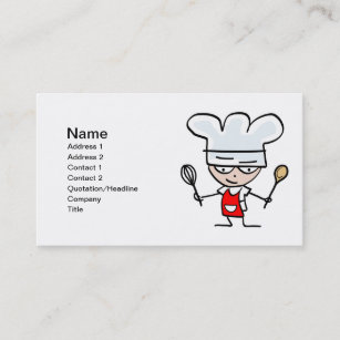 Cartões de visitas do cozimento - cozinheiro chefe