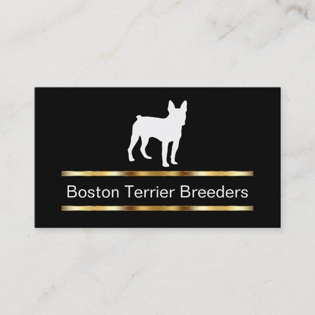 Cartões de visitas do criador de cão de Boston (Frente)