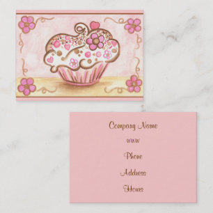 Cartões de visitas do cupcake