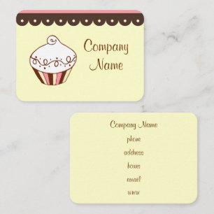 Cartões de visitas do cupcake