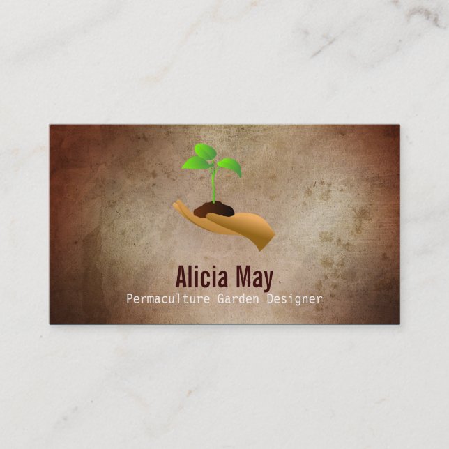 Cartões de visitas do desenhista de Permaculture (Frente)