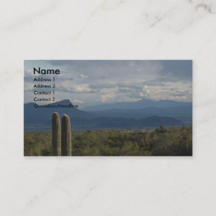Cartões de visitas do deserto de Sonoran