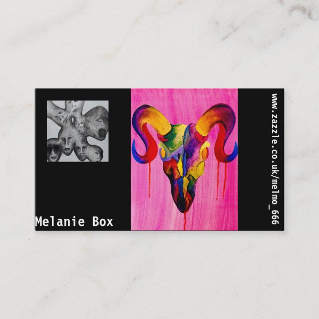 Cartões de visitas do design do crânio e do (Frente)