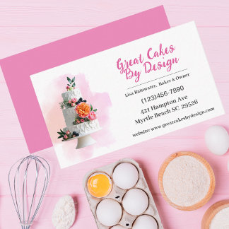 Cartões de visitas do Designer de Baker de Aquarel