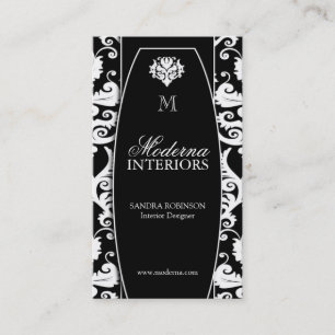 Cartões de visitas do designer de interiores do