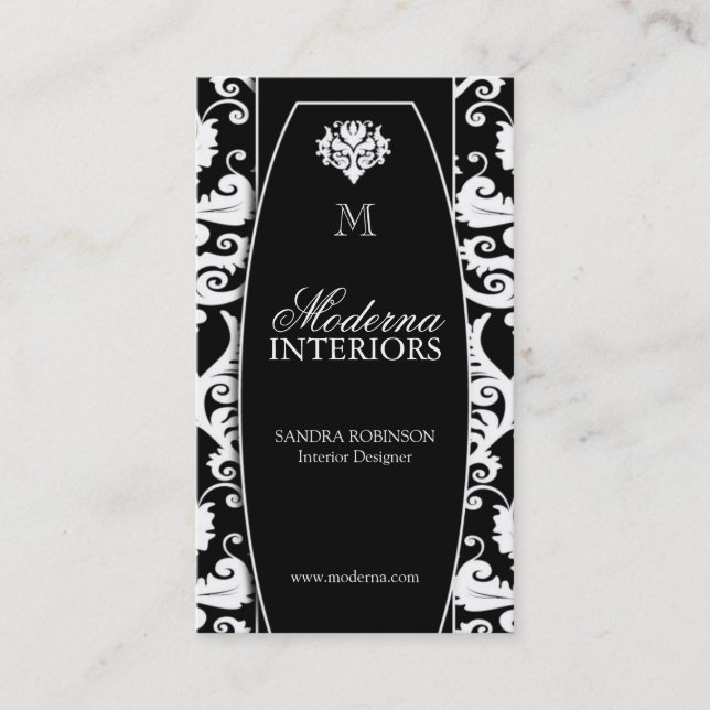 Cartões de visitas do designer de interiores do (Frente)