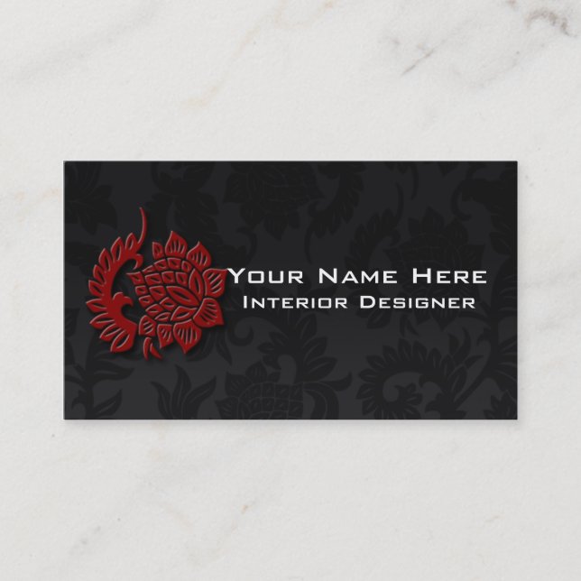 Cartões de visitas do Designer Interior (Frente)