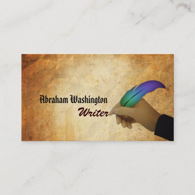 Cartões de visitas do escritor (Frente)