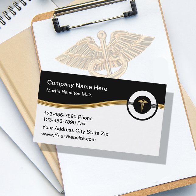 Cartões de visitas do escritório do Médico Clássic (Criador carregado)