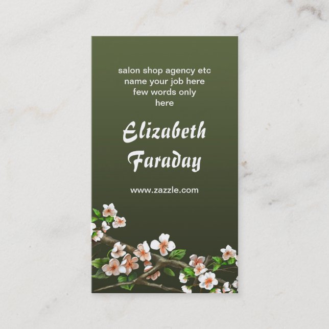 Cartões de visitas do estilo da antiguidade do (Frente)