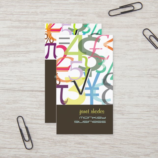 cartões de visitas do Financial Planner (Frente/Verso In Situ)