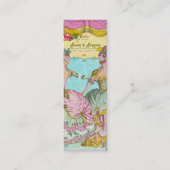 Cartões de visitas do Finery e do Frippery (Frente)