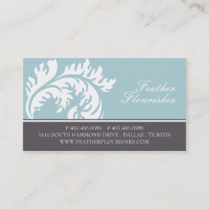 Cartões de visitas do Flourish da pena