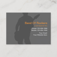 Cartões de visitas do grupo de rock