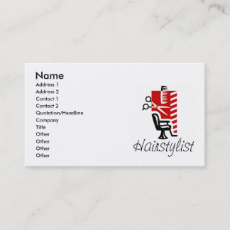 Cartões de visitas do Hairstylist
