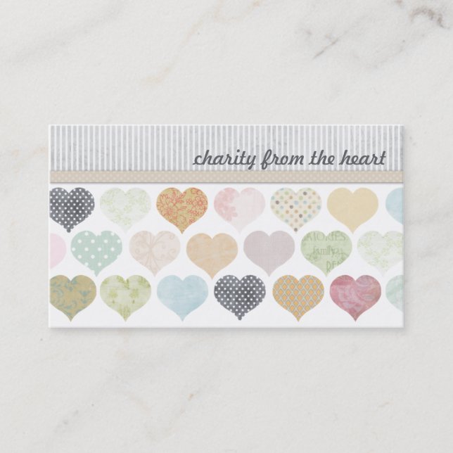 Cartões de visitas do Heart Scraps (Frente)