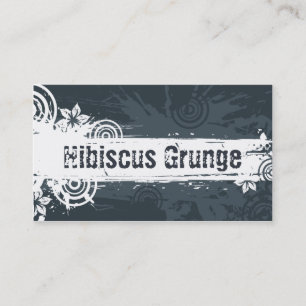 Cartões de visitas do Hibiscus Grunge