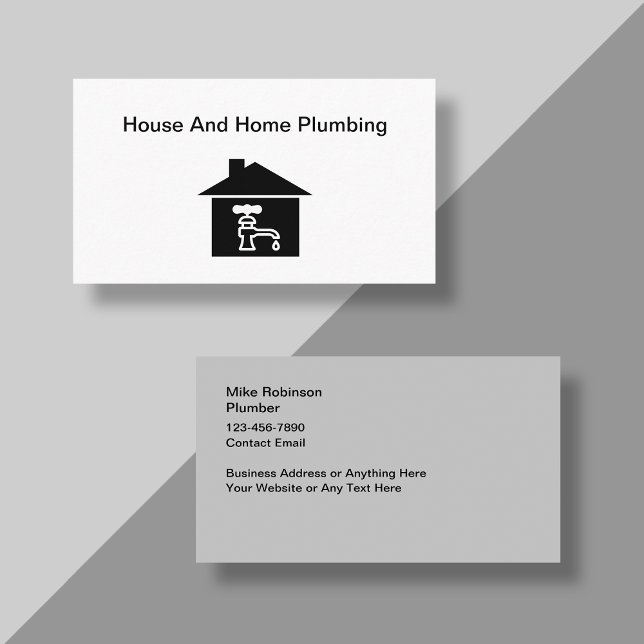 Cartões de visitas do House Plumbing Services (Criador carregado)