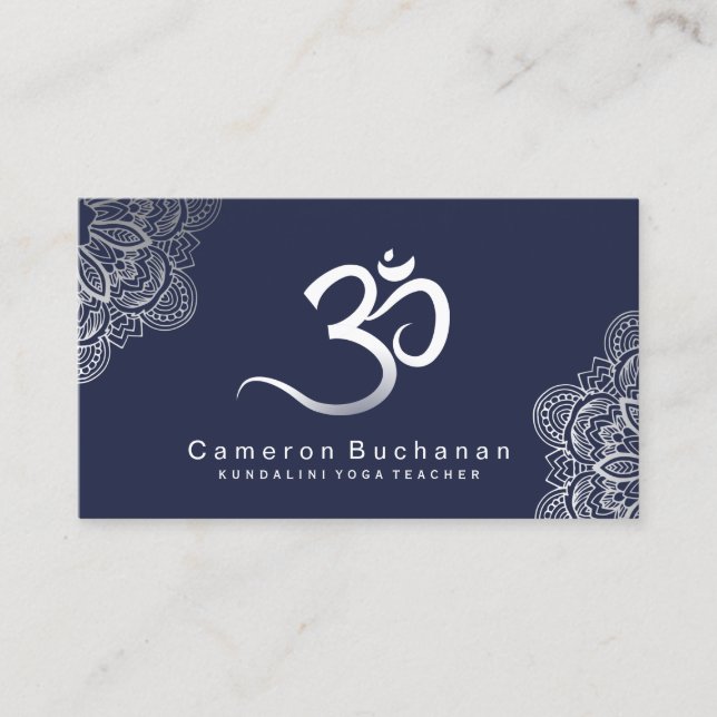 Cartões de visitas do instrutor da ioga (Frente)