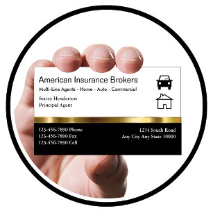 Cartões de visitas do Insurance Broker