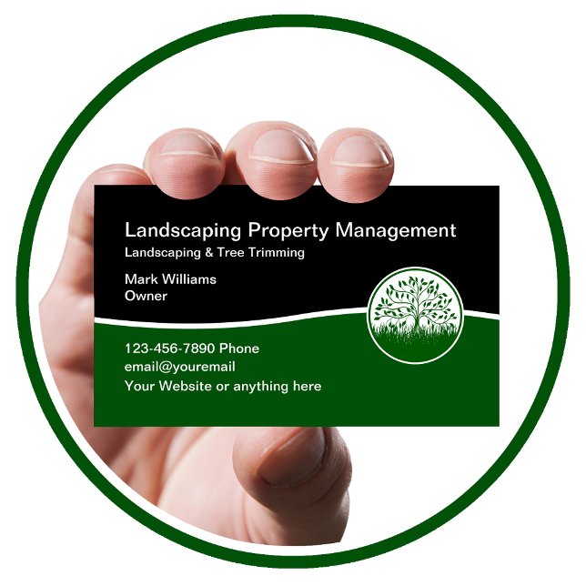 Cartões de visitas do Landscaping Property Managem (Criador carregado)