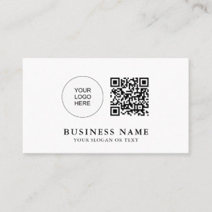 Cartões de visitas do logotipo da empresa de códig