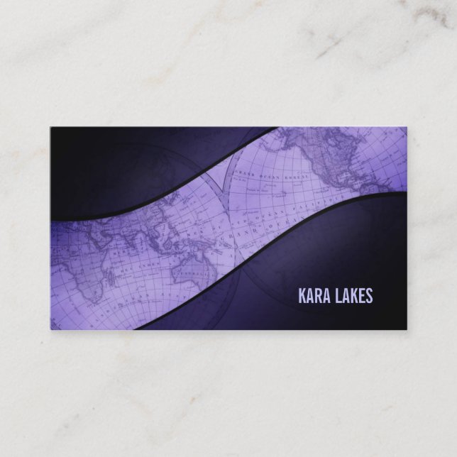 Cartões de visitas do mapa de Velho Mundo (Frente)